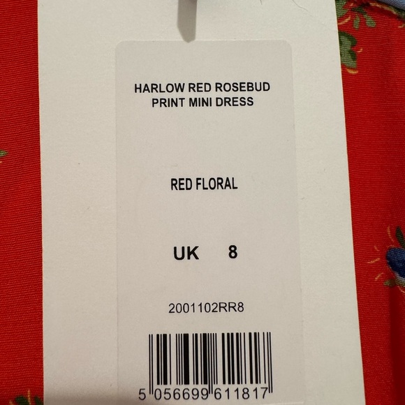 K1. Kitri Red Harlow Rosebud Mini Dress - Picture 7 of 10
